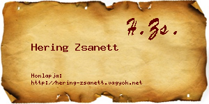 Hering Zsanett névjegykártya